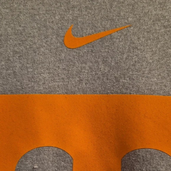 Nike Heather Gray Tee with Bold Orange T - Picture 4 of 14